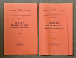 Item #M10006 Constantini episcopi urbis Siout Encomia in Athanasium duo. Vol. 1: Coptic text....