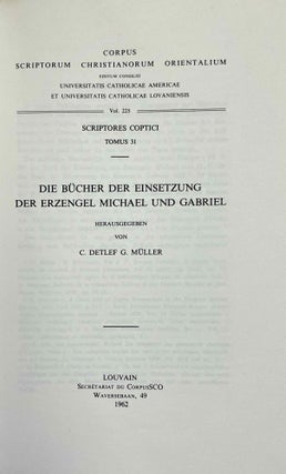 Die Bücher der Einsetzung der Erzengel Michael und Gabriel. Vol. I: Text. Vol. II: Übersetzung (complete set)