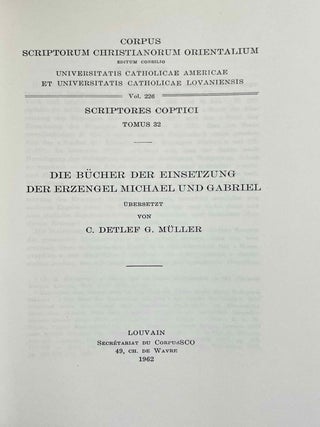 Die B&uuml;cher der Einsetzung der Erzengel Michael und Gabriel. Vol. I: Text. Vol. II: &Uuml;bersetzung (complete set)[newline]M10008-05.jpeg