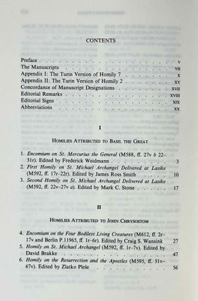 Homiletica from the Pierpont Morgan Library. Seven Coptic homilies attributed to Basil the Great, John Chrysostom, and Euodius of Rome. Vol. I: Text. Vol. II: Translation (complete set)