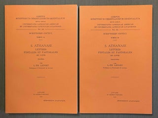 Item #M10014 S. Athanase. Lettres festales et pastorales en copte. Vol. I: Texte. Vol. II:...