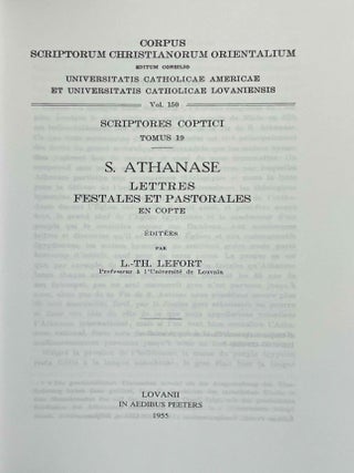 S. Athanase. Lettres festales et pastorales en copte. Vol. I: Texte. Vol. II: Traduction (complete set)[newline]M10014-01.jpeg