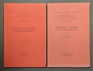 Item #M10019 Oeuvres de S. Pachôme et de ses disciples. Vol. I: Texte. Vol. II: Traduction...[newline]M10019-00.jpeg
