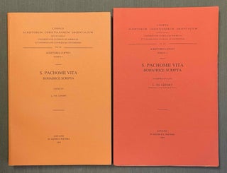 Item #M10020 S. Pachomii vita bohairice scripta. LEFORT Louis-Théophile