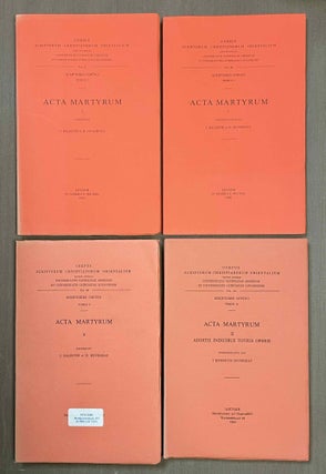 Item #M10021 Acta Martyrum I (text and Latin translation) & II: Additis indicibus totius...