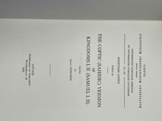 The Coptic (Sahidic) version of Kingdoms I, II (Samuel I, II). Vol. I: Text. Vol. II: Translation (complete set)