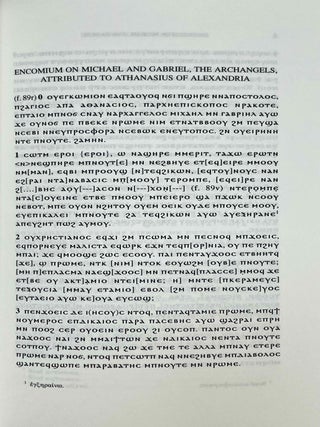 Another Athanasius. Four Sahidic homilies attributed to Athanasius of Alexandria. Two homilies on Michael the Archangel, the Homily on Luke 11:5-9 and the Homily on Pentecost. Vol. I: Text. Vol. II: Translation (complete set)