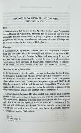 Another Athanasius. Four Sahidic homilies attributed to Athanasius of Alexandria. Two homilies on Michael the Archangel, the Homily on Luke 11:5-9 and the Homily on Pentecost. Vol. I: Text. Vol. II: Translation (complete set)