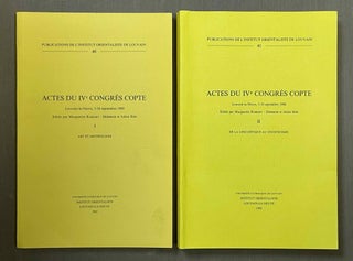 Item #M10031 Actes du IVe Congrès copte. Louvain-la-Neuve, 5-10 septembre 1988. Vol. I: Art et...[newline]M10031-00.jpeg