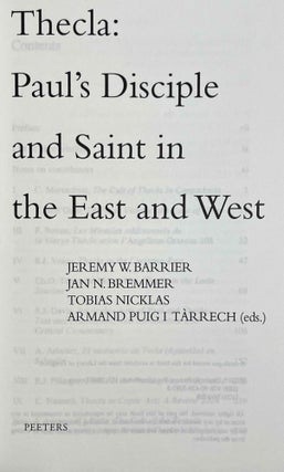 Thecla. Paul's disciple and saint in the East and West.