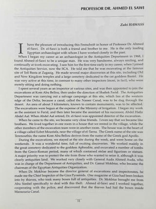 The world of Ancient Egypt. Essays in honor of Ahmed Abd El-Qader El-Sawi.