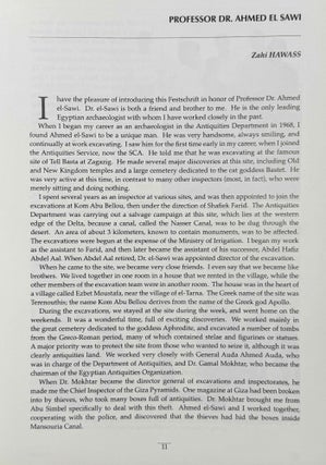 The world of Ancient Egypt. Essays in honor of Ahmed Abd El-Qader El-Sawi.