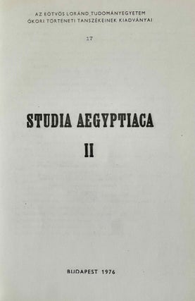 Studia Aegyptiaca II (1976)