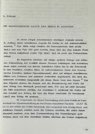 Studia Aegyptiaca II (1976)