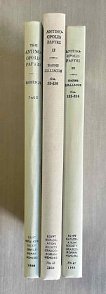 Item #M10052 The Antinoopolis Papyri. Part I, II, III (complete set). ROBERTS Colin H