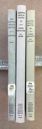 Item #M10052a The Antinoopolis Papyri. Part I, II, III (complete set). ROBERTS Colin H