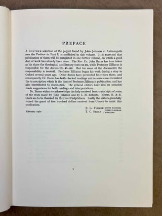 The Antinoopolis Papyri. Part I, II, III (complete set)