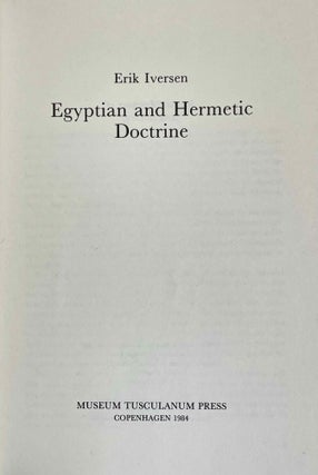 Egyptian and Hermetic Doctrine