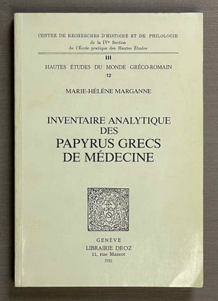 Item #M10066 Inventaire analytique des papyrus grecs de médecine. MARGANNE...[newline]M10066-00.jpeg