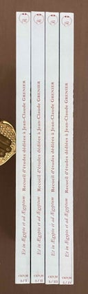Et in Aegypto et ad Aegyptum. Recueil d'études dédiées à Jean-Claude Grenier. 4 volumes (complete set)