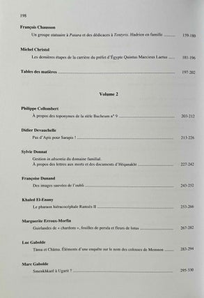 Et in Aegypto et ad Aegyptum. Recueil d'études dédiées à Jean-Claude Grenier. 4 volumes (complete set)