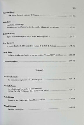 Et in Aegypto et ad Aegyptum. Recueil d'études dédiées à Jean-Claude Grenier. 4 volumes (complete set)