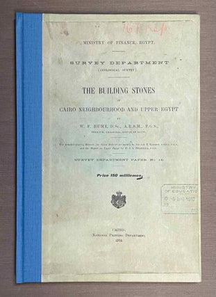 Item #M10085 The building stones of Cairo neighbourhood and Upper Egypt. HUME William Fraser[newline]M10085-00.jpeg