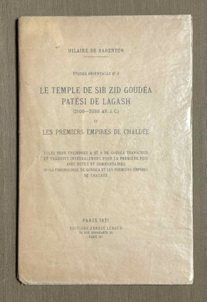 Item #M10107 Le Temple de Sib Zid Goudéa, Patési de Lagash (2100-2080 av. J.C.) et les premiers...[newline]M10107-00.jpeg