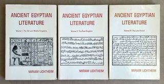Item #M1010e Ancient Egyptian literature. Volumes I, II & III (complete set). LICHTHEIM Miriam[newline]M1010e-00.jpeg