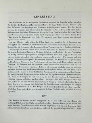 Die drei Versionen des Apokryphon des Johannes im koptischen Museum zu Alt-Kairo