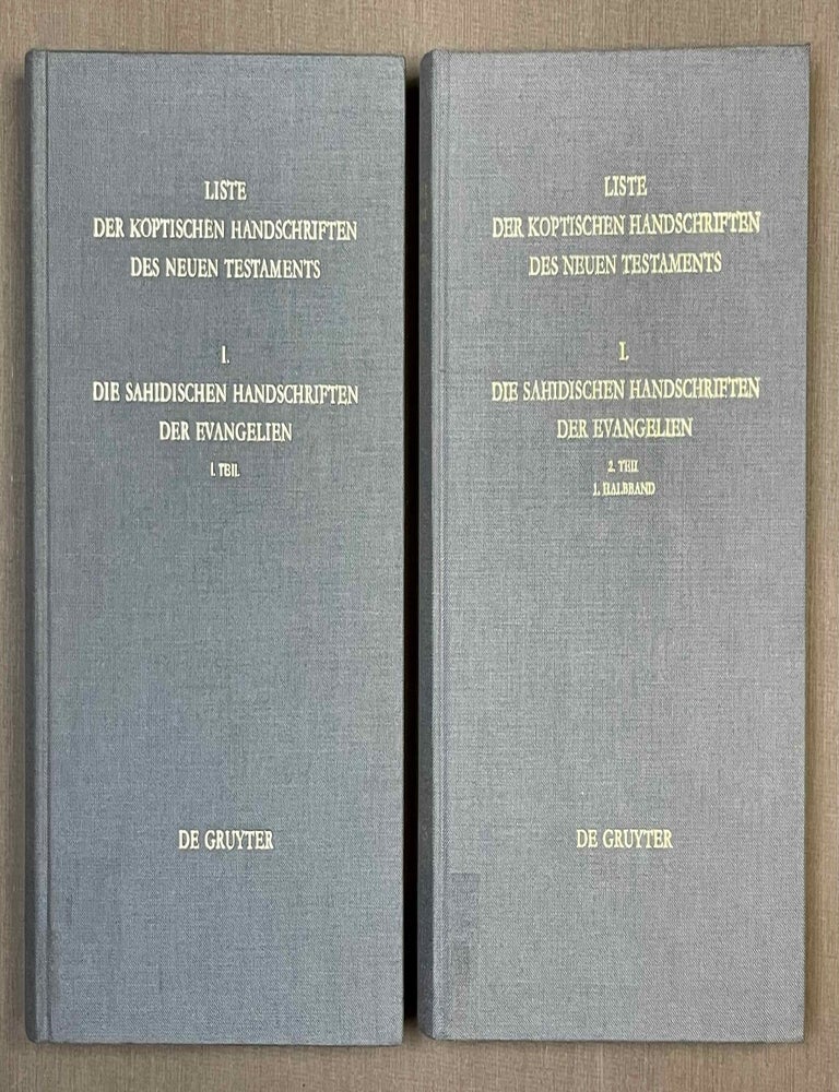Item #M10117 Liste der koptischen Handschriften des Neuen Testaments. I. Die Sahidischen Handschriften der Evangelien, 1. Teil. Liste der Koptischen Handschriften des Neuen Testaments. I. Die Sahidischen Handschriften der Evangelien. 2. Teil. 1. Halbband. SCHMITZ Franz-J&uuml;rgen.[newline]M10117-00.jpeg
