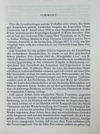 Liste der koptischen Handschriften des Neuen Testaments. I. Die Sahidischen Handschriften der Evangelien, 1. Teil. Liste der Koptischen Handschriften des Neuen Testaments. I. Die Sahidischen Handschriften der Evangelien. 2. Teil. 1. Halbband.[newline]M10117-02.jpeg