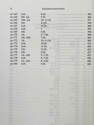 Liste der koptischen Handschriften des Neuen Testaments. I. Die Sahidischen Handschriften der Evangelien, 1. Teil. Liste der Koptischen Handschriften des Neuen Testaments. I. Die Sahidischen Handschriften der Evangelien. 2. Teil. 1. Halbband.[newline]M10117-09.jpeg