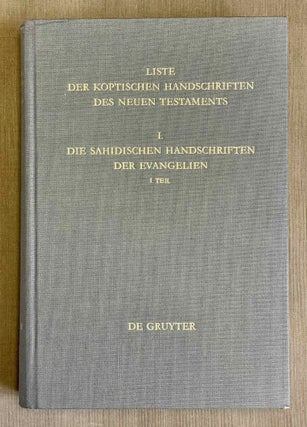 Item #M10117a Liste der koptischen Handschriften des Neuen Testaments. I. Die Sahidischen...[newline]M10117a-00.jpeg