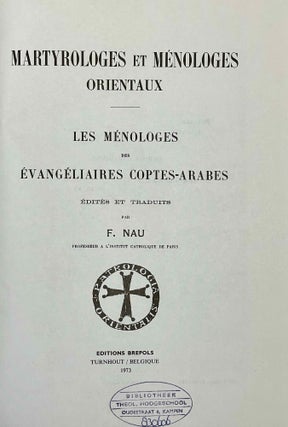Les ménologes des évangeliaires coptes-arabes