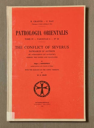 Item #M10119 The conflict of Severus, patriarch of Antioch. Ethiopic text edited and translated...