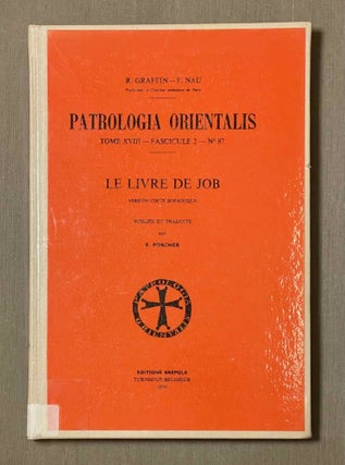 Item #M10128 Le Livre de Job. La version copte bohaïrique. PORCHER E
