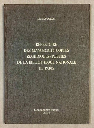 Item #M10135 Répertoire des manuscrits Coptes (Sahidiques) publiés de la Bibliothèque...[newline]M10135-00.jpeg