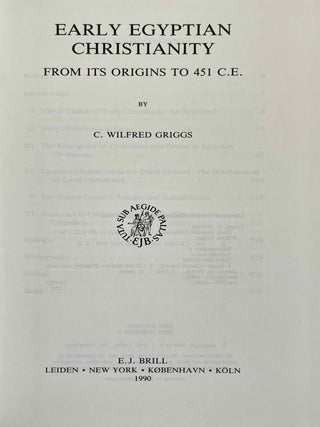 Early Egyptian Christianity. From Its Origins to 451 C. E.[newline]M10137-01.jpeg