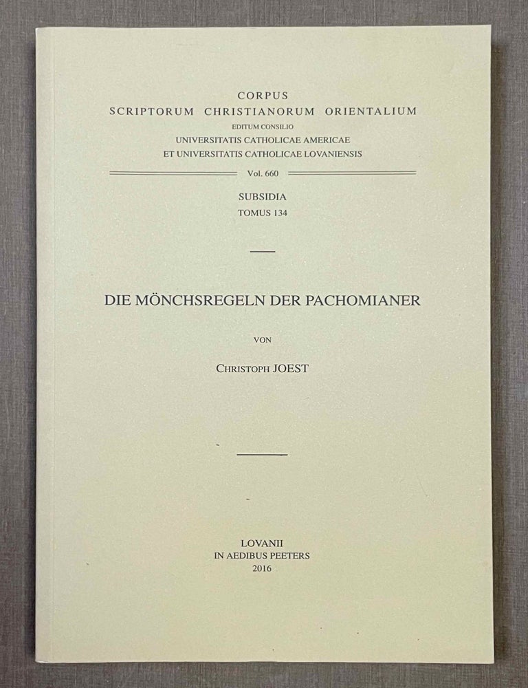 Item #M10145 Die M&ouml;nchsregeln der Pachomianer. JOEST Christoph.[newline]M10145-00.jpeg