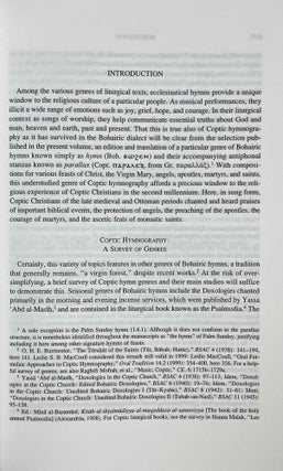 Analecta Hymnica Coptica. Bohairic Hymns for the Liturgical Year from Medieval Chant Manuscripts.