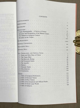 Analecta Hymnica Coptica. Bohairic Hymns for the Liturgical Year from Medieval Chant Manuscripts.