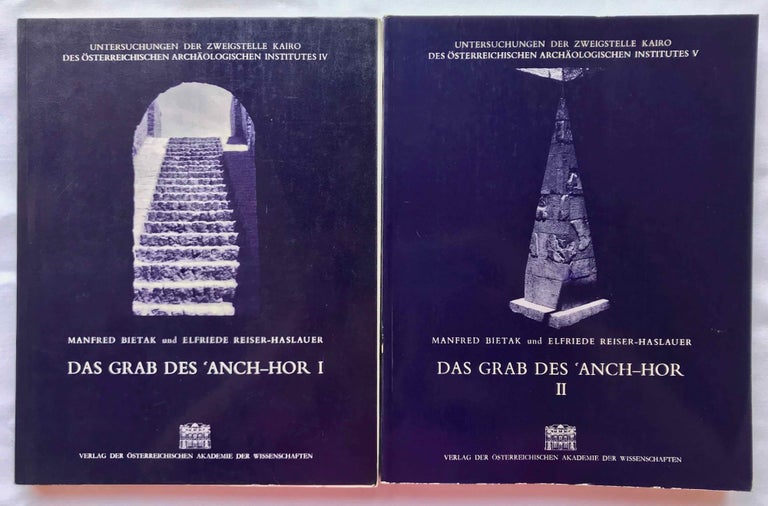 Item #M1015e Das Grab des 'Anch-Hor, Obersthofmeister der Gottesgemahlin Nitokris. 2 volumes. Without the additional volume of plans. BIETAK Manfred - REISER-HASLAUER Elfriede.[newline]M1015e.jpg