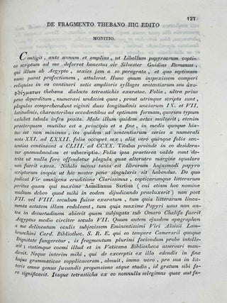 Elementa Linguae Aegyptiacae vulgo copticae quae auditoribus suis in patrio athenaeo pisano tradebat Hippolytus Rosellinius Linguarum Orientalium, veteris historiae et archaeologiae professor.