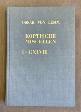 Item #M10179 Koptische Miscellen. I - CXLVIII. LEMM Oscar, von[newline]M10179-00.jpeg