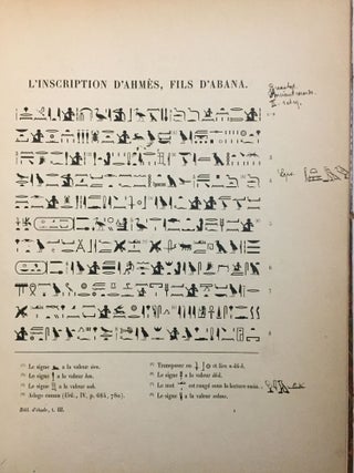 L'inscription d'Ahmes, fils d'Abana. Publiée avec notes et glossaire.