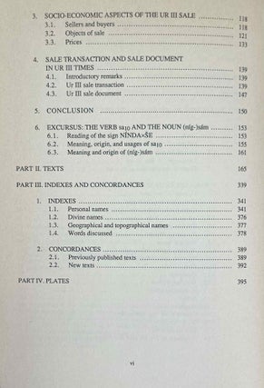 Sale Documents of the Ur-III-Period