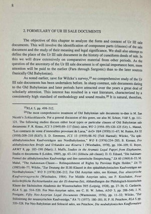 Sale Documents of the Ur-III-Period