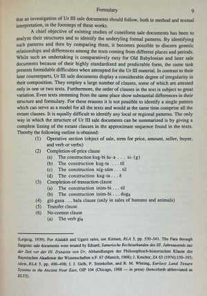 Sale Documents of the Ur-III-Period