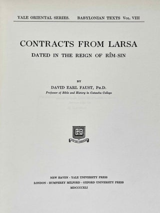 Contracts from Larsa, Dated in the Reign of Rim-Sin